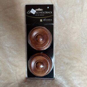 Cambria Solid Wood Spindle Curtain Holdbacks Pair of 2 for Curtains / Drapes